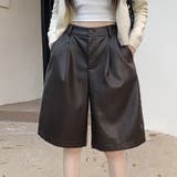 ブラック | 甘辛系ガールズ☆高品質PUレザーショートブーツパンツ五分丈ワイドパンツ | 17kg