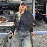 ユニセックス☆手作り色落ち加工ショート丈ライダースジャケットレザージャケット | 17kg | 詳細画像13