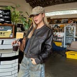 ユニセックス☆手作り色落ち加工ショート丈ライダースジャケットレザージャケット | 17kg | 詳細画像8