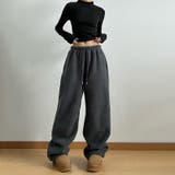 ダークグレー | ユニセックス☆フリースパンツ裏起毛厚手 | 17kg