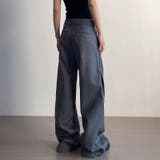 大人っぽく洗練された☆高級感あるタック入りカッティング裾引きずりロングパンツ | 17kg | 詳細画像2