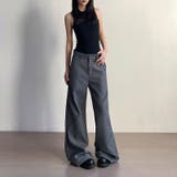 大人っぽく洗練された☆高級感あるタック入りカッティング裾引きずりロングパンツ | 17kg | 詳細画像12