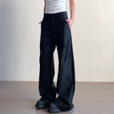 大人っぽく洗練された☆高級感あるタック入りカッティング裾引きずりロングパンツ | 17kg | 詳細画像4