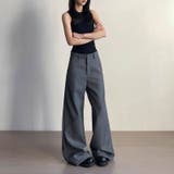 大人っぽく洗練された☆高級感あるタック入りカッティング裾引きずりロングパンツ | 17kg | 詳細画像6