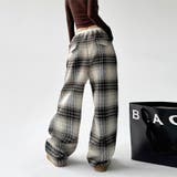 ゆるカワコーデ☆ウール混チェックパンツストレートロングパンツ | 17kg | 詳細画像7 