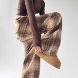 ゆるカワコーデ☆ウール混チェックパンツストレートロングパンツ | 17kg | 詳細画像9 