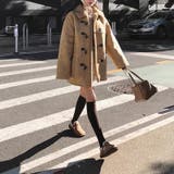 ゆるカワコーデ☆牛角ボタンミドル丈粒感ボアムートン風コート | 17kg | 詳細画像8