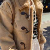 ゆるカワコーデ☆牛角ボタンミドル丈粒感ボアムートン風コート | 17kg | 詳細画像11