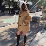 ゆるカワコーデ☆牛角ボタンミドル丈粒感ボアムートン風コート | 17kg | 詳細画像12