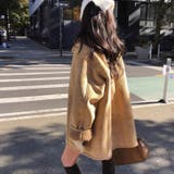 ゆるカワコーデ☆牛角ボタンミドル丈粒感ボアムートン風コート | 17kg | 詳細画像14