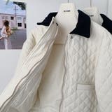 ゆるカワコーデ ダイヤキルト中綿ジャケットショート丈コーデュロイ切替中綿アウター | 17kg | 詳細画像8 