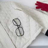 ゆるカワコーデ ダイヤキルト中綿ジャケットショート丈コーデュロイ切替中綿アウター | 17kg | 詳細画像14 