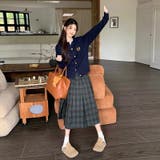 ミレニアル学園風☆刺繍クルーネックニットカーディガンアウターニットトップス | 17kg | 詳細画像2