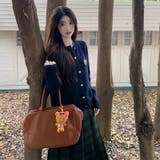 ミレニアル学園風☆刺繍クルーネックニットカーディガンアウターニットトップス | 17kg | 詳細画像7