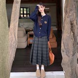 ミレニアル学園風☆刺繍クルーネックニットカーディガンアウターニットトップス | 17kg | 詳細画像3