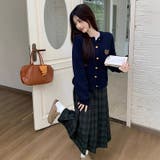 ミレニアル学園風☆刺繍クルーネックニットカーディガンアウターニットトップス | 17kg | 詳細画像11