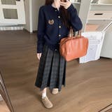 ミレニアル学園風☆刺繍クルーネックニットカーディガンアウターニットトップス | 17kg | 詳細画像14