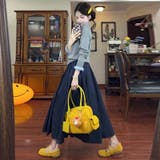 甘辛系ガールズ☆グレー木目フリル立ち襟ニットカーディガン長袖トップス | 17kg | 詳細画像2