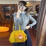 甘辛系ガールズ☆グレー木目フリル立ち襟ニットカーディガン長袖トップス | 17kg | 詳細画像4