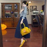 甘辛系ガールズ☆グレー木目フリル立ち襟ニットカーディガン長袖トップス | 17kg | 詳細画像5