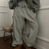 ゆるカワコーデ☆裏起毛裾フリル風フェイクレイヤードスウェットパンツワイドパンツ | 17kg | 詳細画像2 