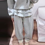 ゆるカワコーデ☆裏起毛裾フリル風フェイクレイヤードスウェットパンツワイドパンツ | 17kg | 詳細画像7 