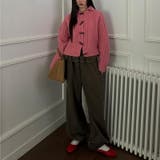 ゆるカワコーデ☆裏起毛裾フリル風フェイクレイヤードスウェットパンツワイドパンツ | 17kg | 詳細画像10 