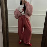ゆるカワコーデ☆裏起毛裾フリル風フェイクレイヤードスウェットパンツワイドパンツ | 17kg | 詳細画像12 