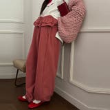 ゆるカワコーデ☆裏起毛裾フリル風フェイクレイヤードスウェットパンツワイドパンツ | 17kg | 詳細画像14 