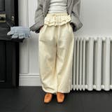 ゆるカワコーデ☆裏起毛裾フリル風フェイクレイヤードスウェットパンツワイドパンツ | 17kg | 詳細画像3 