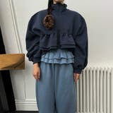 ゆるカワコーデ☆裏起毛裾フリル風フェイクレイヤードスウェットパンツワイドパンツ | 17kg | 詳細画像22 