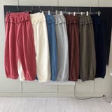 ゆるカワコーデ☆裏起毛裾フリル風フェイクレイヤードスウェットパンツワイドパンツ | 17kg | 詳細画像4 