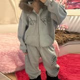 甘辛系ガールズ☆保温裏起毛！大きめファー付き英字ジップパーカーアウター | 17kg | 詳細画像12 