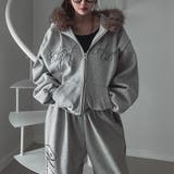 甘辛系ガールズ☆保温裏起毛！大きめファー付き英字ジップパーカーアウター | 17kg | 詳細画像21 