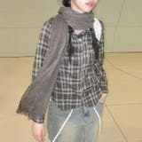 甘辛系ガールズ☆起毛チェック刺繍ローズタイトシャツ長袖 | 17kg | 詳細画像3