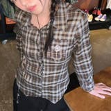 甘辛系ガールズ☆起毛チェック刺繍ローズタイトシャツ長袖 | 17kg | 詳細画像4