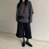 甘辛系ガールズ☆厚手ウール風フリルプリーツ無 7分丈パンツ | 17kg | 詳細画像4 