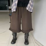 甘辛系ガールズ☆厚手ウール風フリルプリーツ無 7分丈パンツ | 17kg | 詳細画像5 