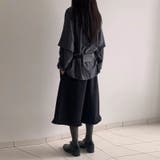 ブラック | 甘辛系ガールズ☆厚手ウール風フリルプリーツ無 7分丈パンツ | 17kg