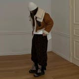 甘辛系ガールズ☆保温厚手 レオパードボアハーレムパンツ長ズボン | 17kg | 詳細画像4 