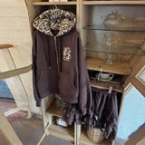 甘辛系ガールズ☆裏起毛厚手レオパード配色ワッペン英字パーカーアウター | 17kg | 詳細画像6 