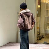 甘辛系ガールズ☆裏起毛厚手レオパード配色ワッペン英字パーカーアウター | 17kg | 詳細画像35 