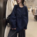 ゆるカワコーデ☆リボンニットこなれ感クルーネックセーター | 17kg | 詳細画像24 