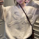 ゆるカワコーデ☆リボンニットこなれ感クルーネックセーター | 17kg | 詳細画像31 