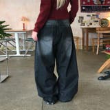 ユニセックス☆ヴィンテージ加工ワイドデニムパンツ | 17kg | 詳細画像3 