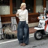 ユニセックス☆ヴィンテージ加工ワイドデニムパンツ | 17kg | 詳細画像27 