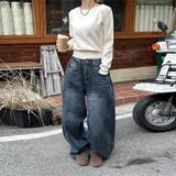 ユニセックス☆ヴィンテージ加工ワイドデニムパンツ | 17kg | 詳細画像29 