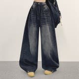 ユニセックス☆ヴィンテージ加工ワイドデニムパンツ | 17kg | 詳細画像39 