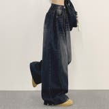 ユニセックス☆ヴィンテージ加工ワイドデニムパンツ | 17kg | 詳細画像40 