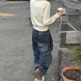 ユニセックス☆ヴィンテージ加工ワイドデニムパンツ | 17kg | 詳細画像43 